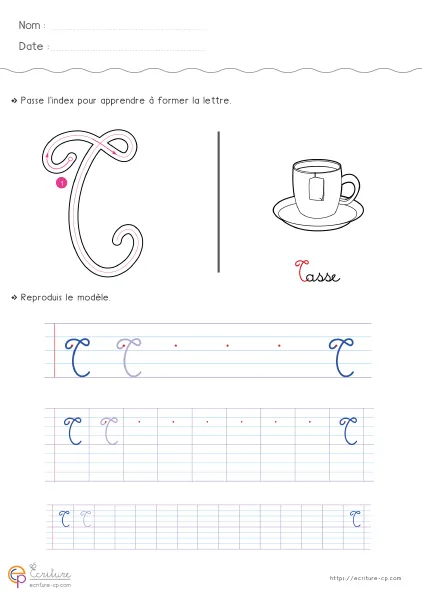 Observer la forme de la lettre T