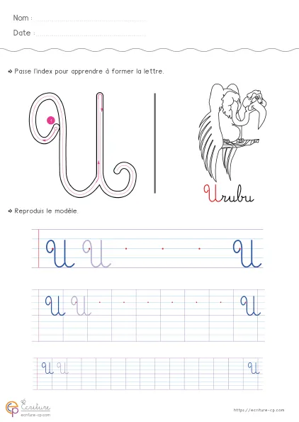 Observer la forme de la lettre U