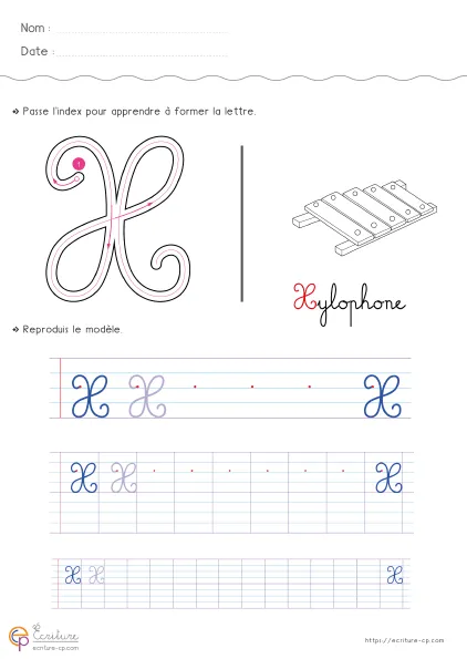 Observer la forme de la lettre X