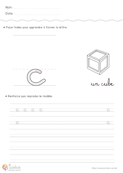 Aperçu : Écrire la lettre c